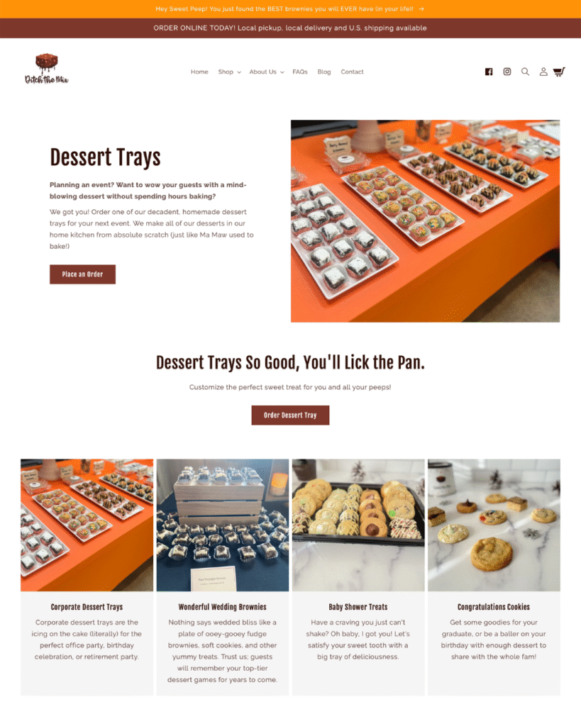 Ditch The Mix Landing Page